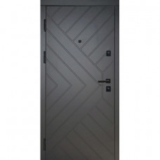 Двері вхідні HYGGE Apart 120 Diagonal антрацит / білий супермат