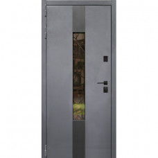 Двері вхідні HYGGE Cottage Сrystal RAL7121 пісок / антрацит