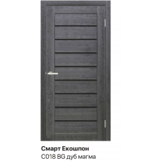 Дверне полотно Doors Smart EKO 018- Дуб магма (чорне скло)