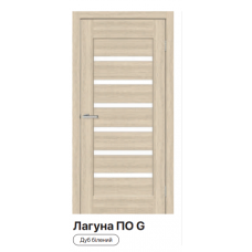 Дверне полотно Omic 5-й елемент ПВХ Лагуна ПО Дуб білений